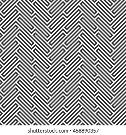 Abstract maze strokes textured background. Seamless pattern.