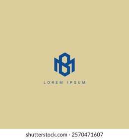 Abstract MB, BM Letters Logo Initial Based Monogram Icon Vector