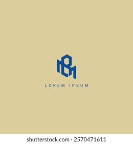 Abstract MB, BM Letters Logo Initial Based Monogram Icon Vector