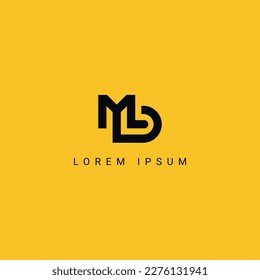 Resumen de la letra MD DM estilo sencillo diseño de logotipo empresarial plantilla vectorial.