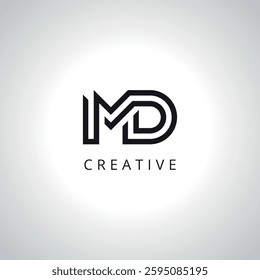 Abstract MD DM Logo Template With Vector Eps.