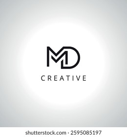 Abstract MD DM Logo Template With Vector Eps.