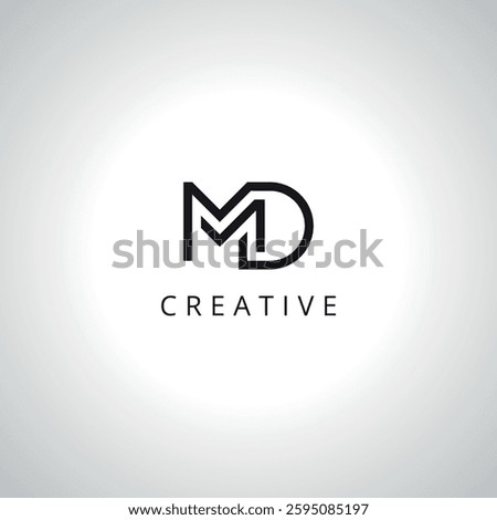 Abstract MD DM Logo Template With Vector Eps.
