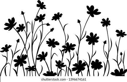 Download Flower Silhouette Border Images Stock Photos Vectors Shutterstock