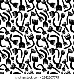 Resumen de flores pradera sin costura. Cepillarse flores dibujadas florecen con tallos. Ornamento vectorial con motivos florales. Moderna naturaleza primaveral. 