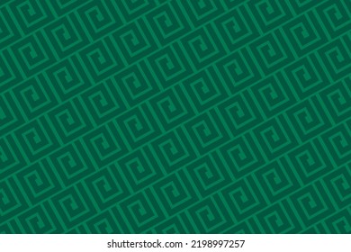 ABSTRACT MEANDER PATTERN BACKGROUND WITH GREEN COLLOR