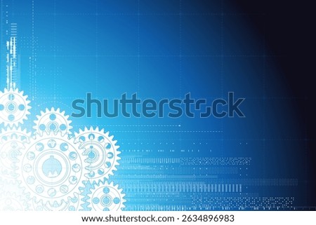 Abstract mechanic parts of car engine or watch. Gear blueprint technical background. Cogs and wheels in gray color. Blueprint of working clock. Tech drawing of gears connection. Vector illustration