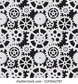 abstract mechanical background, seamless pattern, illustration clip-art