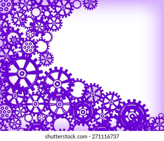 Abstract mechanical background vector illustration. Steampunk gear; 