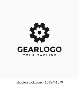 Abstract Mechanical Gear Logo Design Template