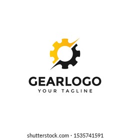 Abstract Mechanical Gear Logo Design Template