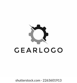 Abstract Mechanical Gear Logo Design Template