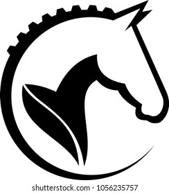 abstract mechanical horse design vector