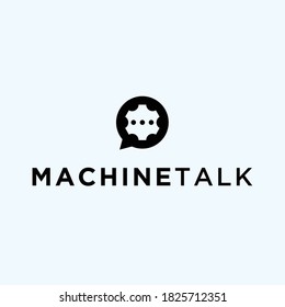 abstract mechanical logo. chat icon