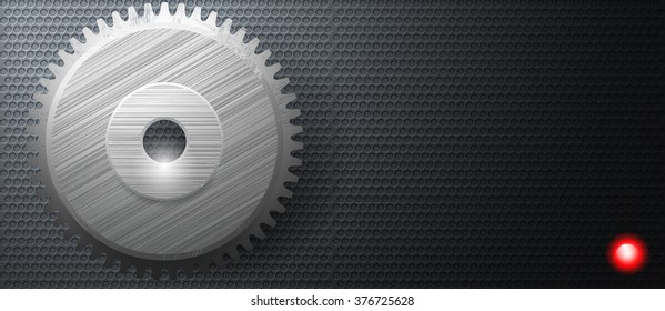 Abstract mechanism on carbon panel