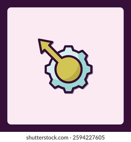 Abstract mechanism vector design depicting progression and development concept