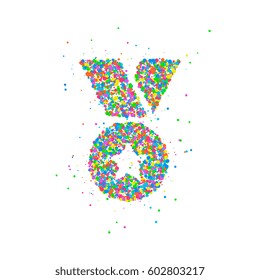 Abstract medal splash multi-colored circles. Vector illustration.