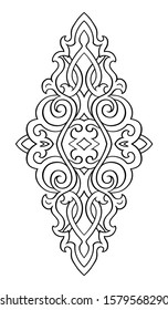 Abstract medallion for design. Template for carpet, wallpaper, textile and any surface. Vector ornament on a white background.