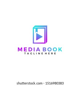 Abstract media book logo template