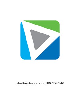 Logotipo de medios abstractos, logotipo de tecnología