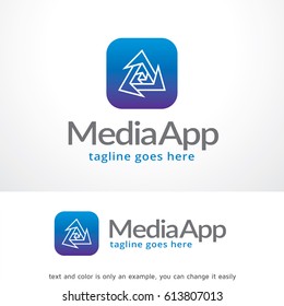 Abstract Media Logo Template Design Vector, Emblem, Design Concept, Creative Symbol, Icon