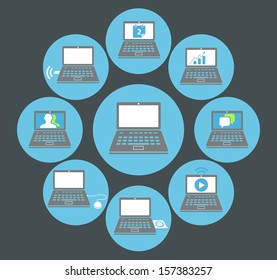 Abstract media network collection