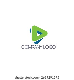 Resumo do design do logotipo digital do media play