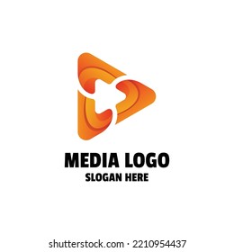 Resumen Logotipo de degradado de juego multimedia