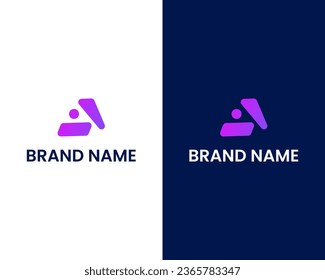 Logo für abstrakte Medienwiedergabe mit Logo des Mannes