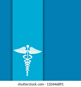 Abstract medical background with caduceus medical symbol. EPS 10.