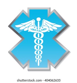 Abstract medical background with caduceus medical symbol. EPS 10.