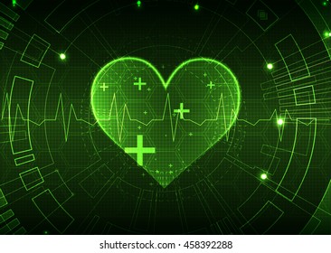 Abstract medical background. Cardiogram theme.
