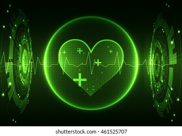 Abstract medical background. Cardiogram theme.