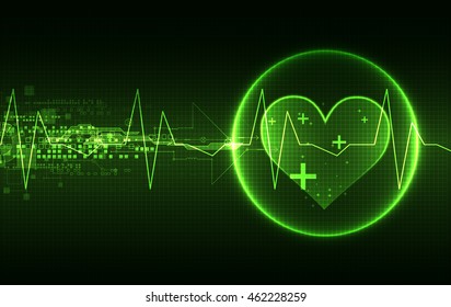 Abstract medical background. Cardiogram theme.