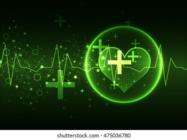 Abstract medical background. Cardiogram theme.