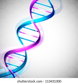 Abstract medical background with colorful DNA. EPS 10.