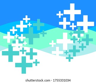 Abstract medical background with crosses medical symbol