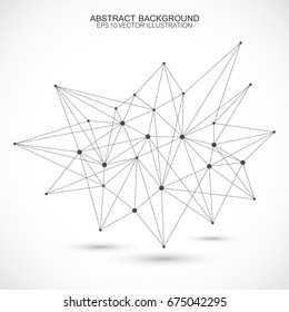 Abstract medical background. DNA research. Hexagonal structure molecule and communication background for medicine, science, technology. Vector illustration