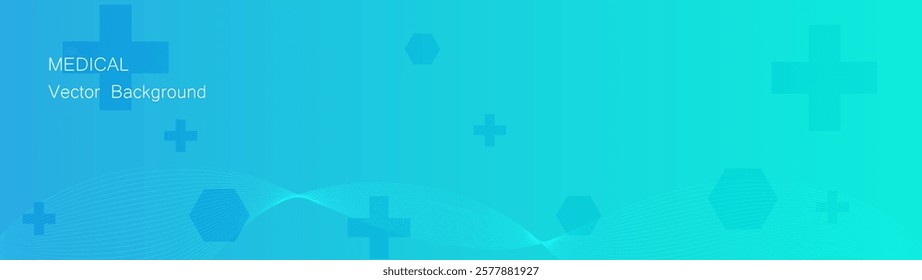 Abstract medical background with flat icons and symbols. Template design with concept and idea for healthcare technology, innovation medicine, health, science and research. Vector background	. EPS 10
