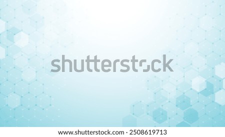 Abstract medical background with hexagon pattern. Template design with concept and idea for healthcare technology, innovation medicine, health, science and research.