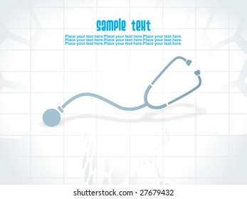 abstract  medical background with isolated stethoscope