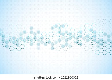 Abstract medical background with molecules structure