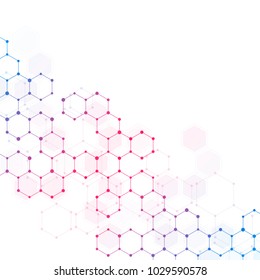 Abstract medical background with molecules structure