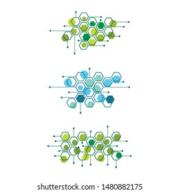 Abstract medical  background substance and molecules design