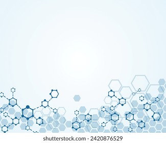 Abstract medical  background substance and molecules design