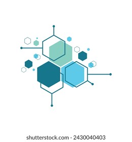 Abstract medical  background substance and molecules design
