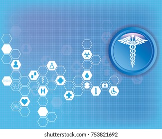 Abstract medical background with medical symbol. EPS 10.