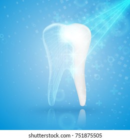 Abstract Medical Background. Tooth Reconstruction. Dental Clinic Concept. 