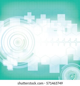 Abstract medical blue green background