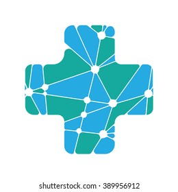 Abstract medical blue green pharmacy sign 